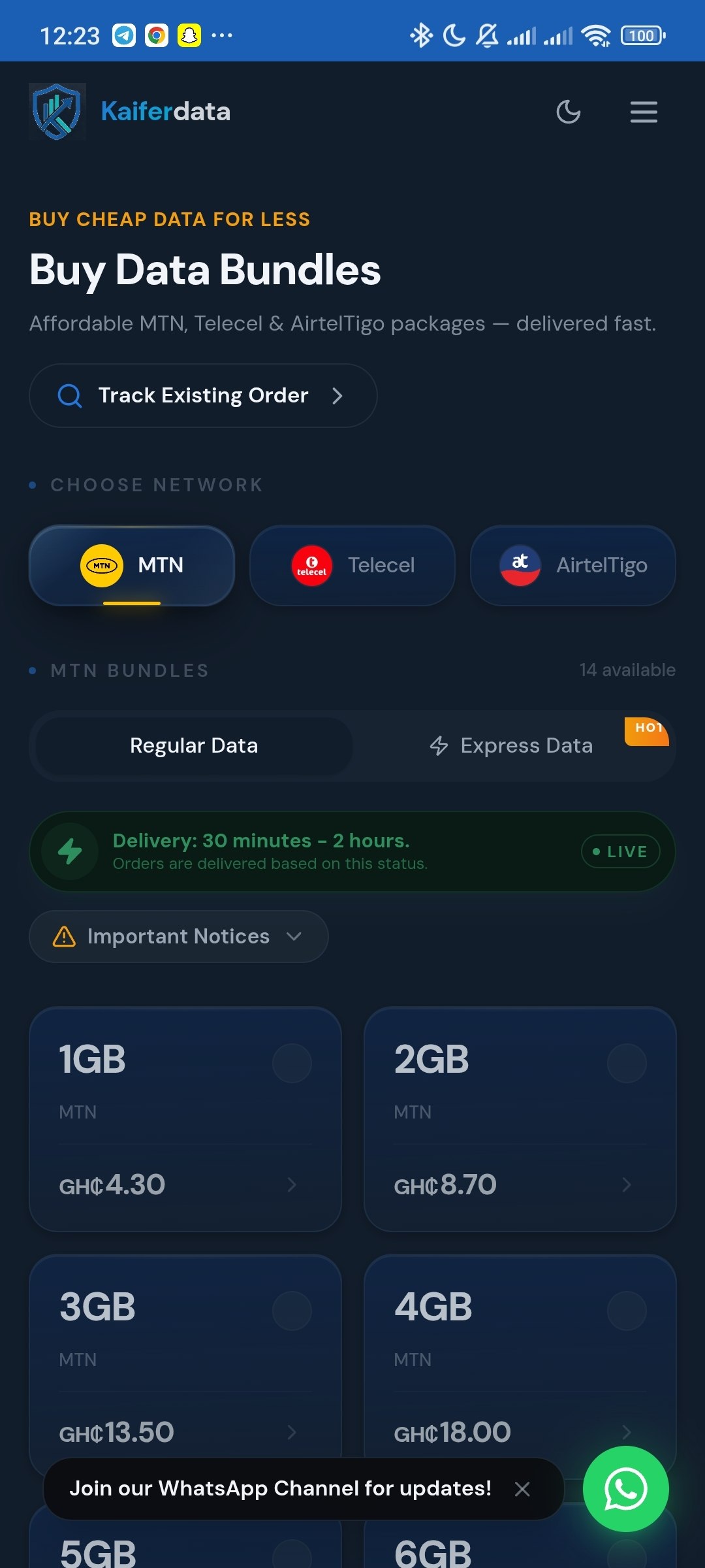 EKaiterdata) = Mioxkile MN, telsecl & Aintciiizo packages = eleliverce] fast